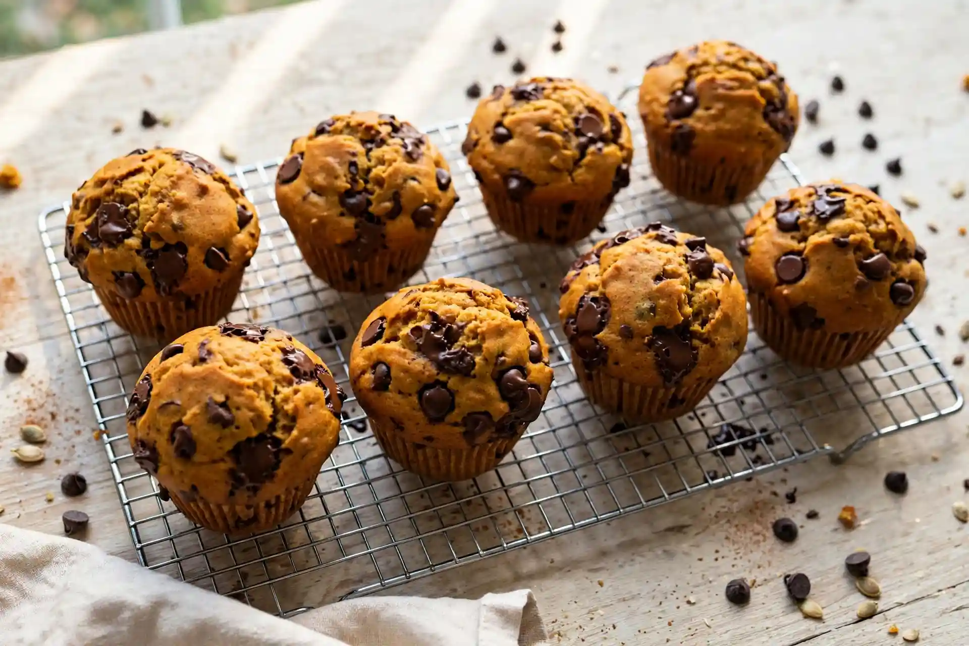 Pumpkin Chocolate Chip Muffins